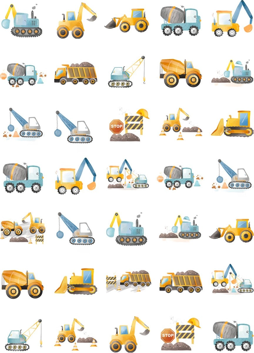 Tarra-arkki Työmaa-autot | Sticker Varia