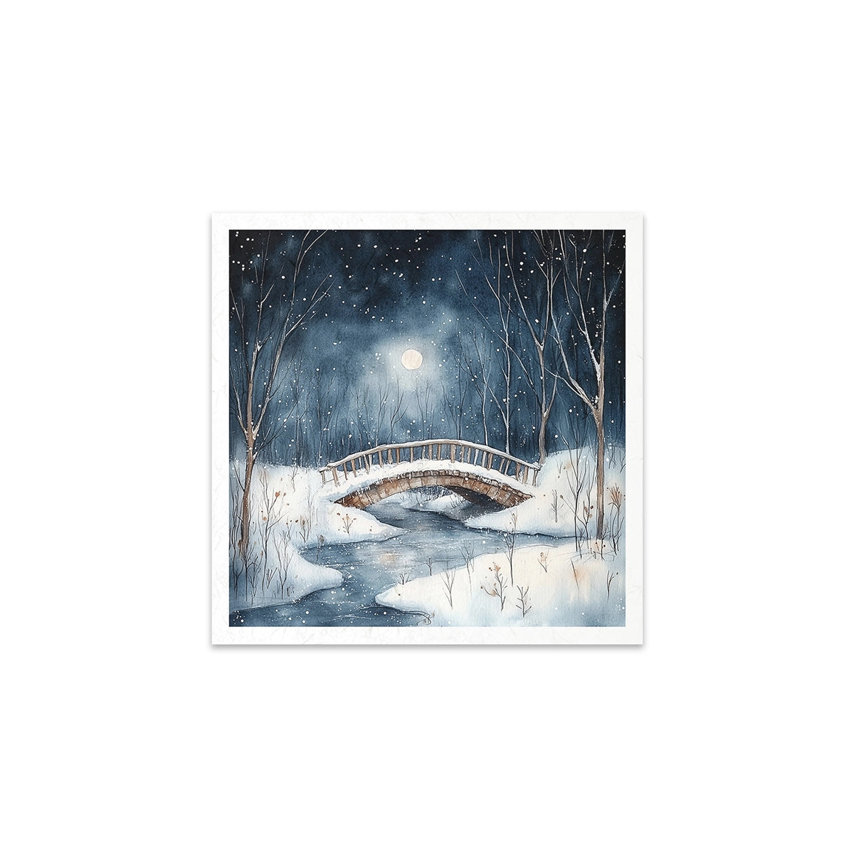 Riisipaperisetti Winter Night 15 x 15cm | ITD Collection