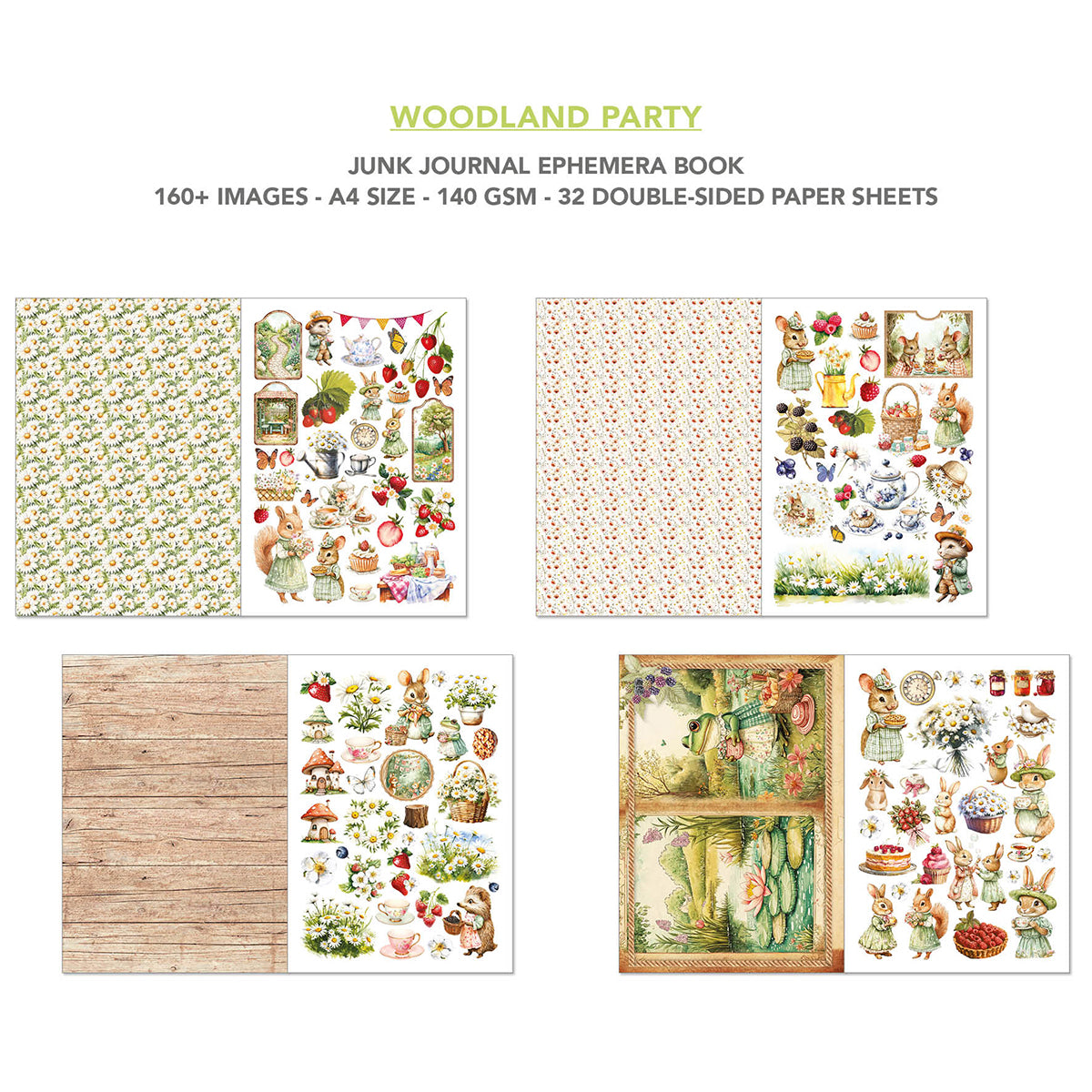 Askartelukirja Woodland Party A4 | Ciao Bella