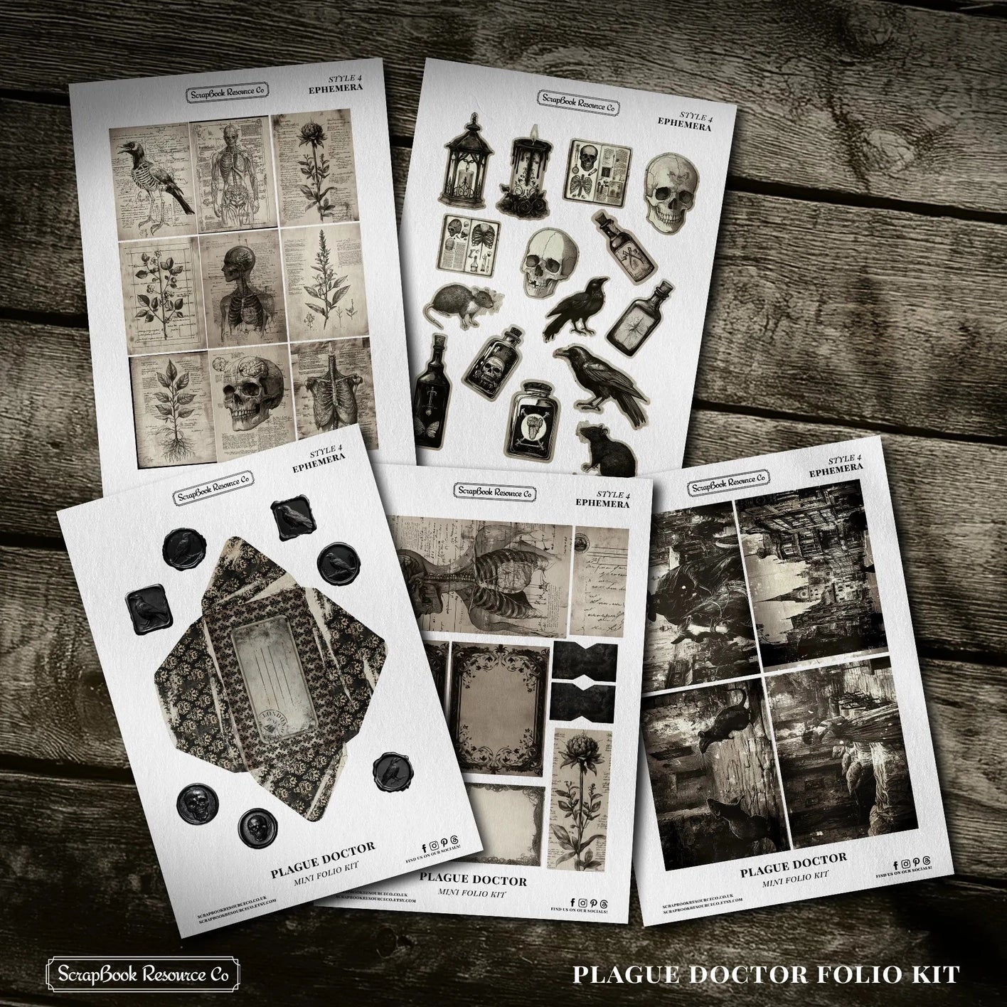 Paper pad The Plague Doctor 15 x 18 | Scrapbook Resource Co