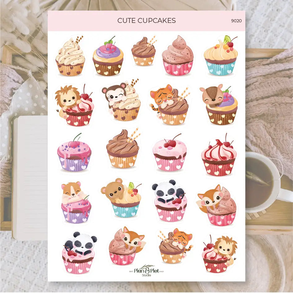 Tarra-arkki Cute Cupcakes matta | Plan & Plot Studio
