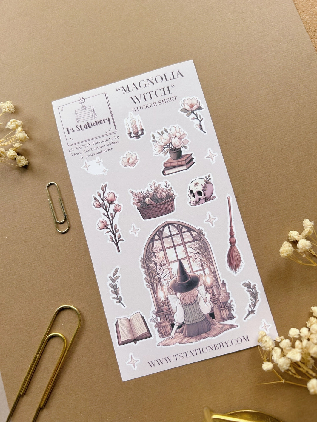 Sticker sheet washi stickers Romantic Peonies | T's Stationery