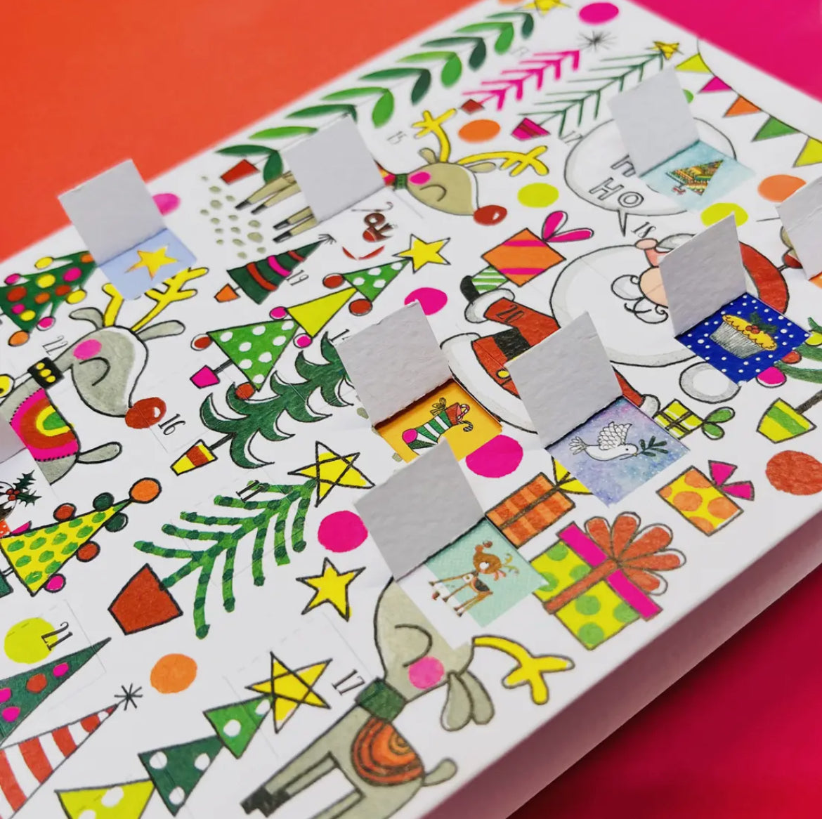 Joulukalenterikortti Ho Ho Ho | Rachel Ellen Design