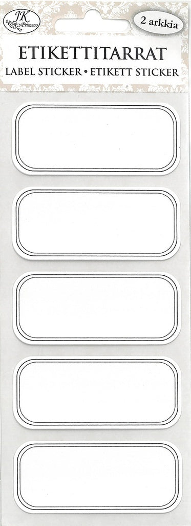 Label sticker narrow Frame white 2 sheets | JK Primeco