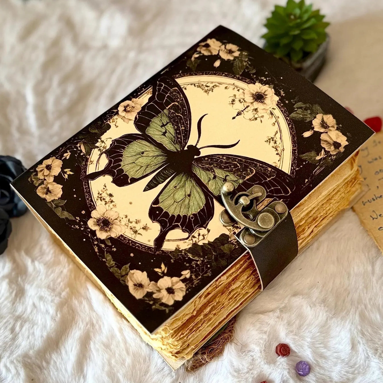 Vintage Leather Journal Notebook Leather Diary Butterfly | Craft Junky Store
