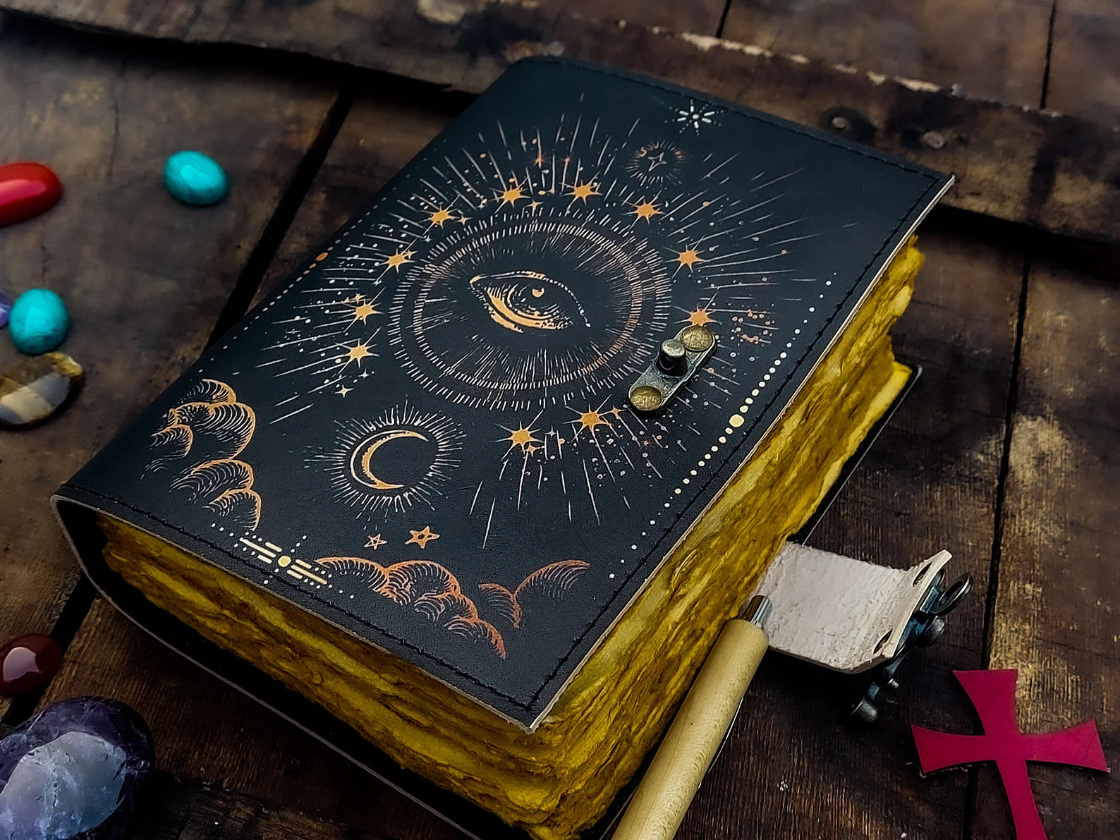 Vintage Leather Journal Notebook Leather Diary Butterfly | Craft Junky Store