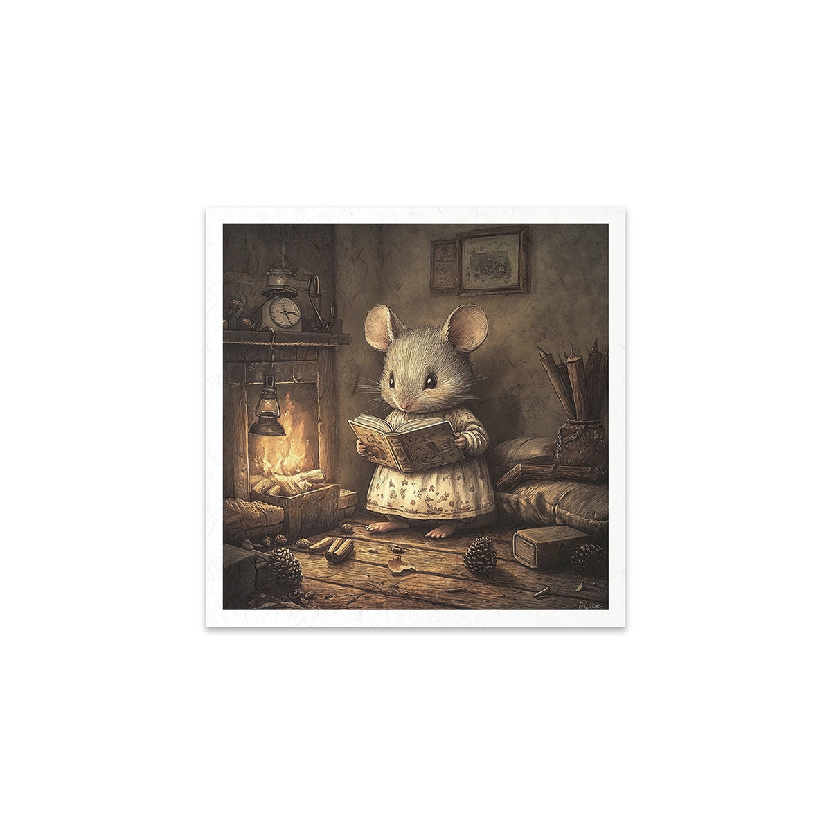 Riisipaperisetti Little Mouse 15 x 15cm | ITD Collection