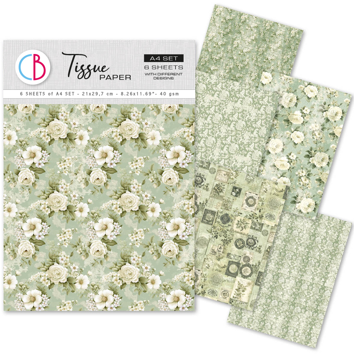 Tissue paper set Elysium A4 6pcs | Ciao Bella