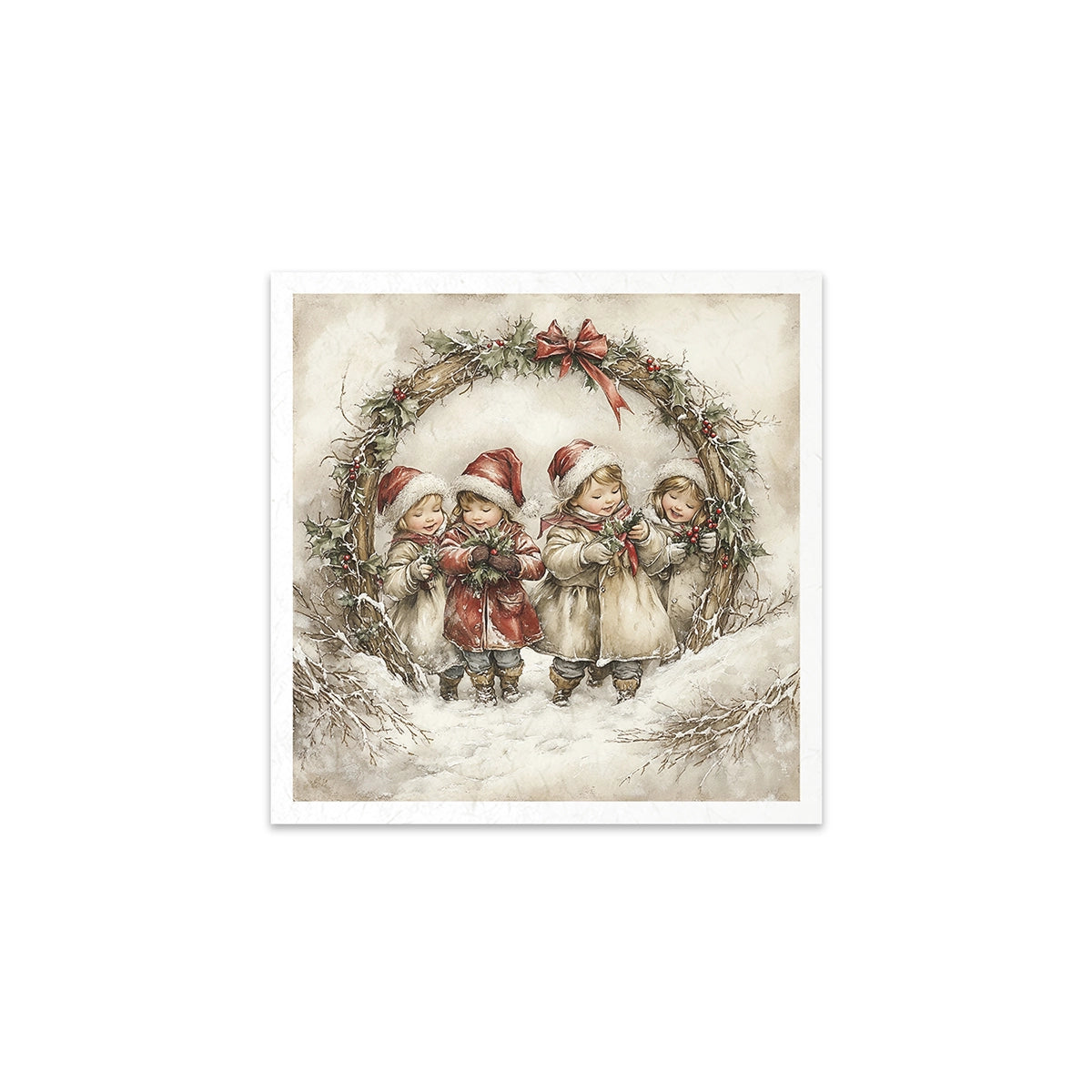 Riisipaperisetti Santa Claus 15 x 15cm | ITD Collection