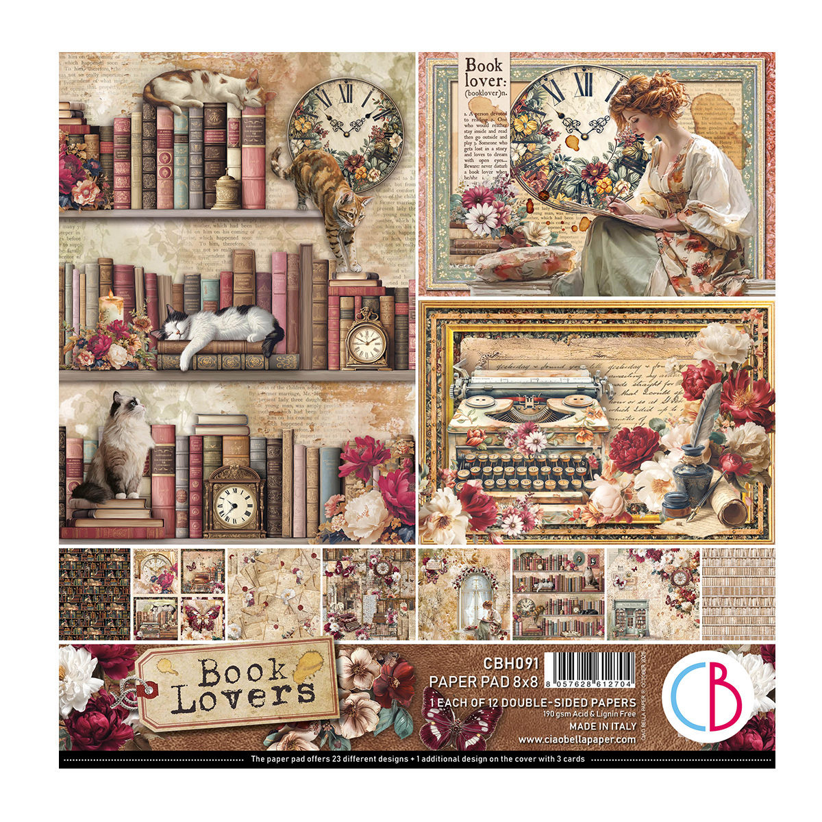 Paperikko Book Lovers 20x20 | Ciao Bella