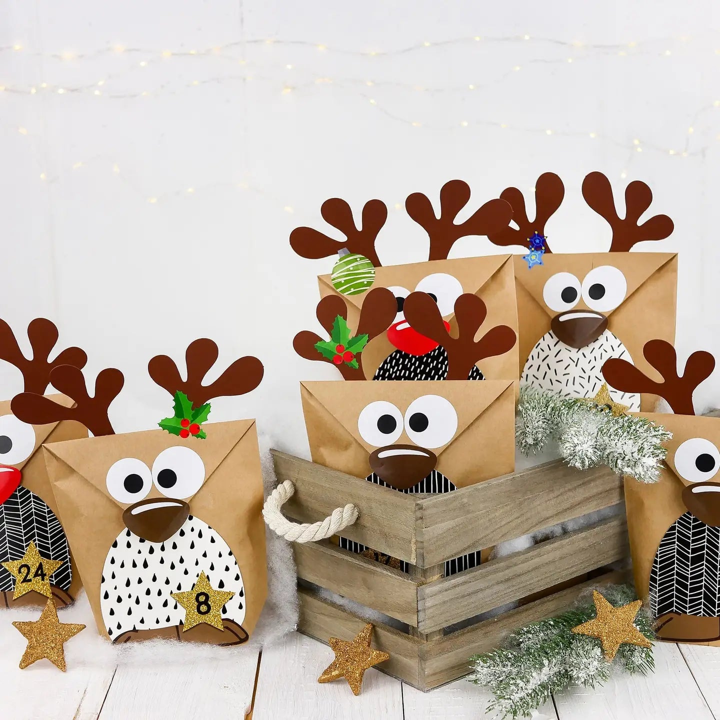 DIY Joulukalenteri 24 pussukkaa yllätyksille Petteri Punakuono | Papierdrachen