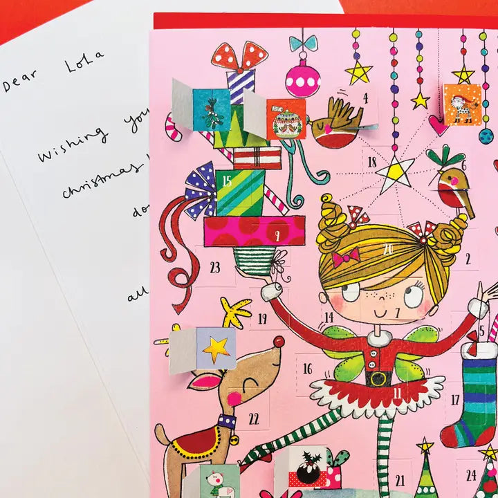 Joulukalenterikortti Ballerina | Rachel Ellen Design