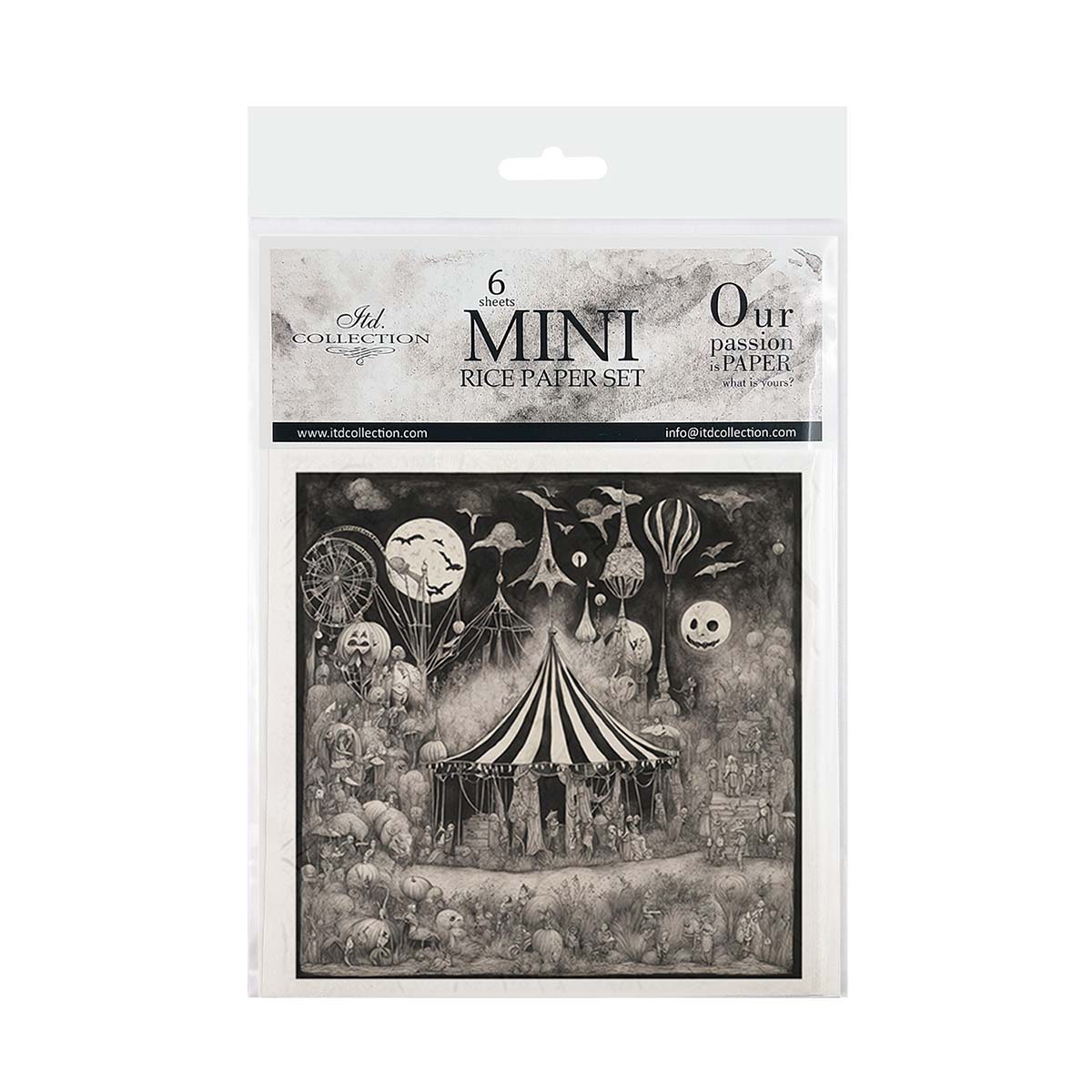 Riisipaperisetti Sircus 15 x 15cm | ITD Collection