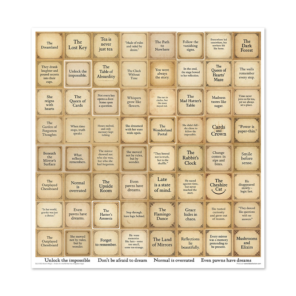 Paperisetti Alice's Magic 30 x 30cm | ITD Collection