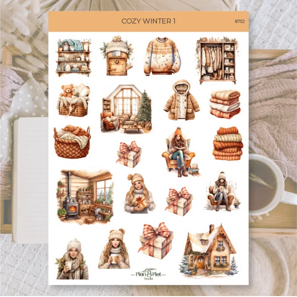 Sticker sheet Peacocks, transparent | Plan & Plot Studio