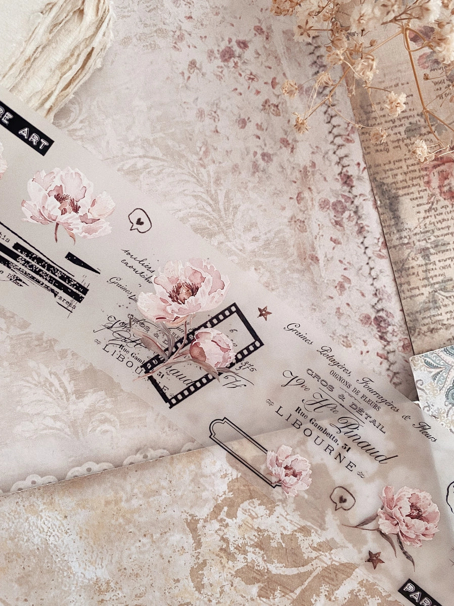 PET-teippi Pink Peony 1m Sample | Chapteries