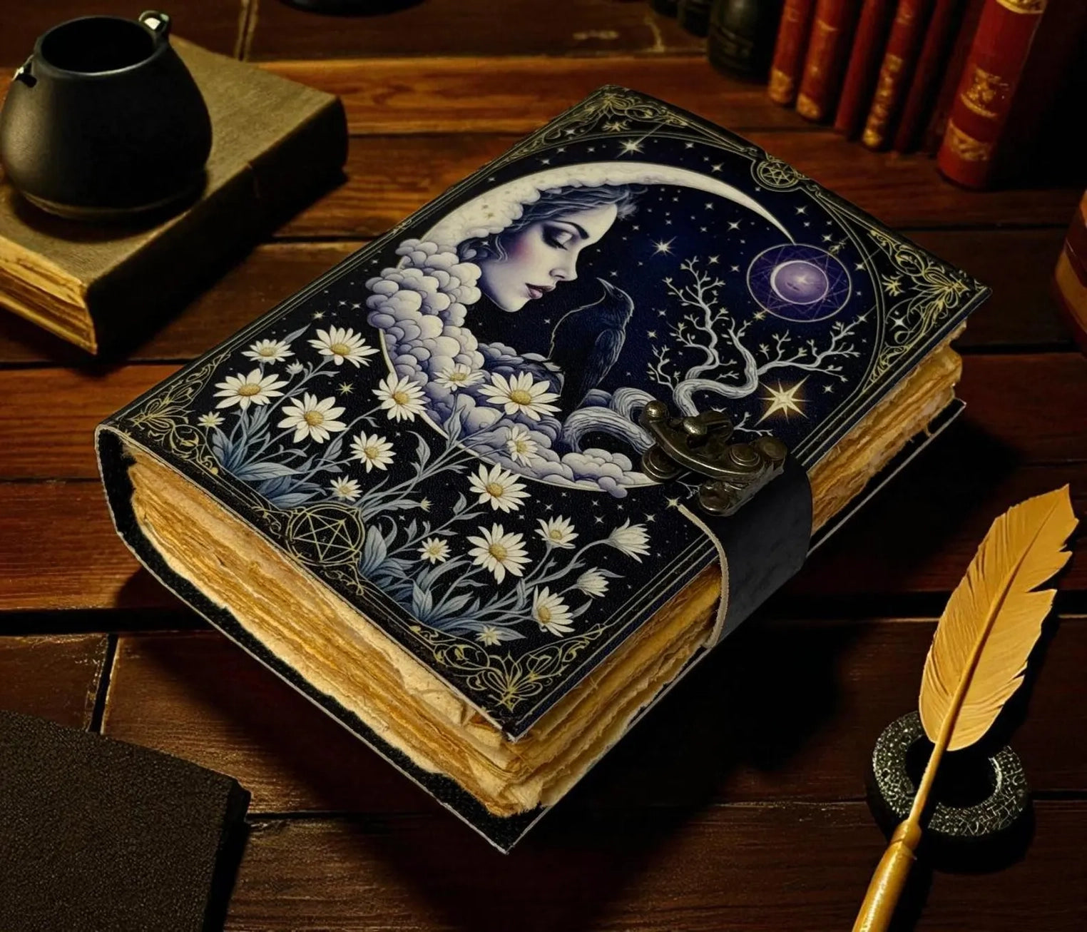 Vintage Leather Journal Notebook Leather Diary Butterfly | Craft Junky Store