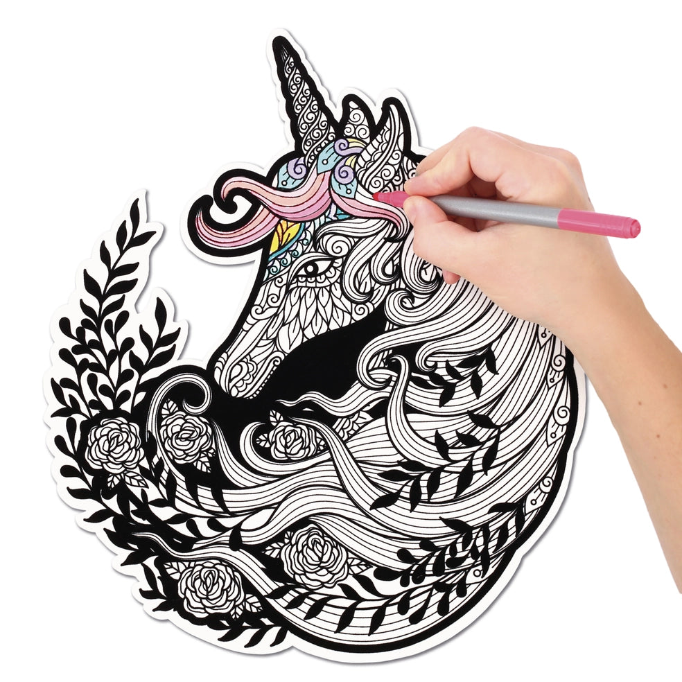 Samettivärityskuva Yksisarvinen | Graine Creative