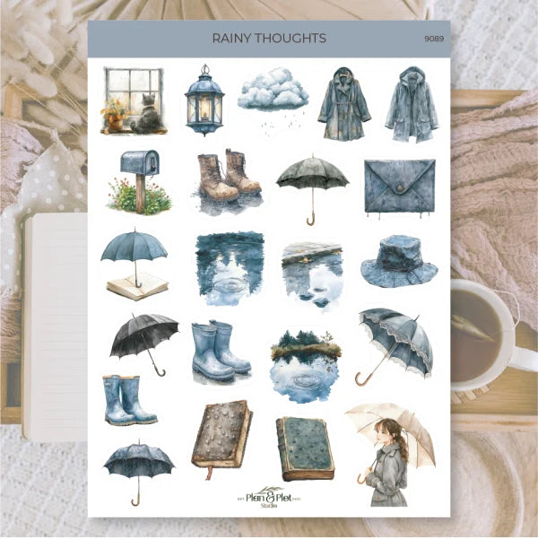 Sticker sheet Peacocks, transparent | Plan & Plot Studio