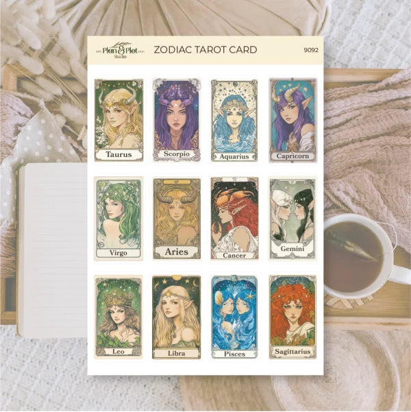 Tarra-arkki Zodiac Tarot Card, matta | Plan & Plot Studio