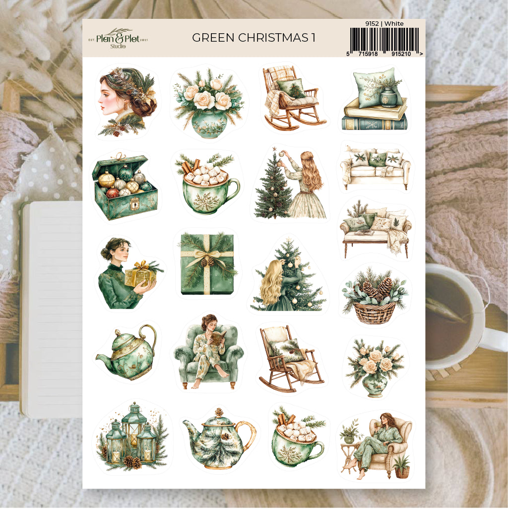 Sticker sheet Golden Bloom transparent | Plan & Plot Studio