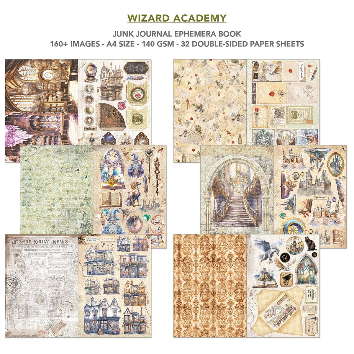 Askartelukirja Wizard Academy A4 | Ciao Bella