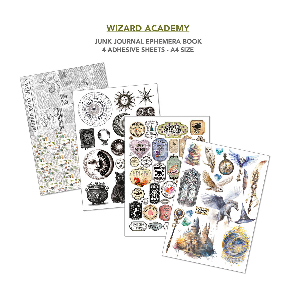 Askartelukirja Wizard Academy A4 | Ciao Bella