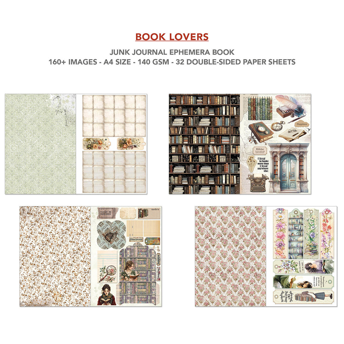 Craft book Book Lovers A4 | Bye Bella