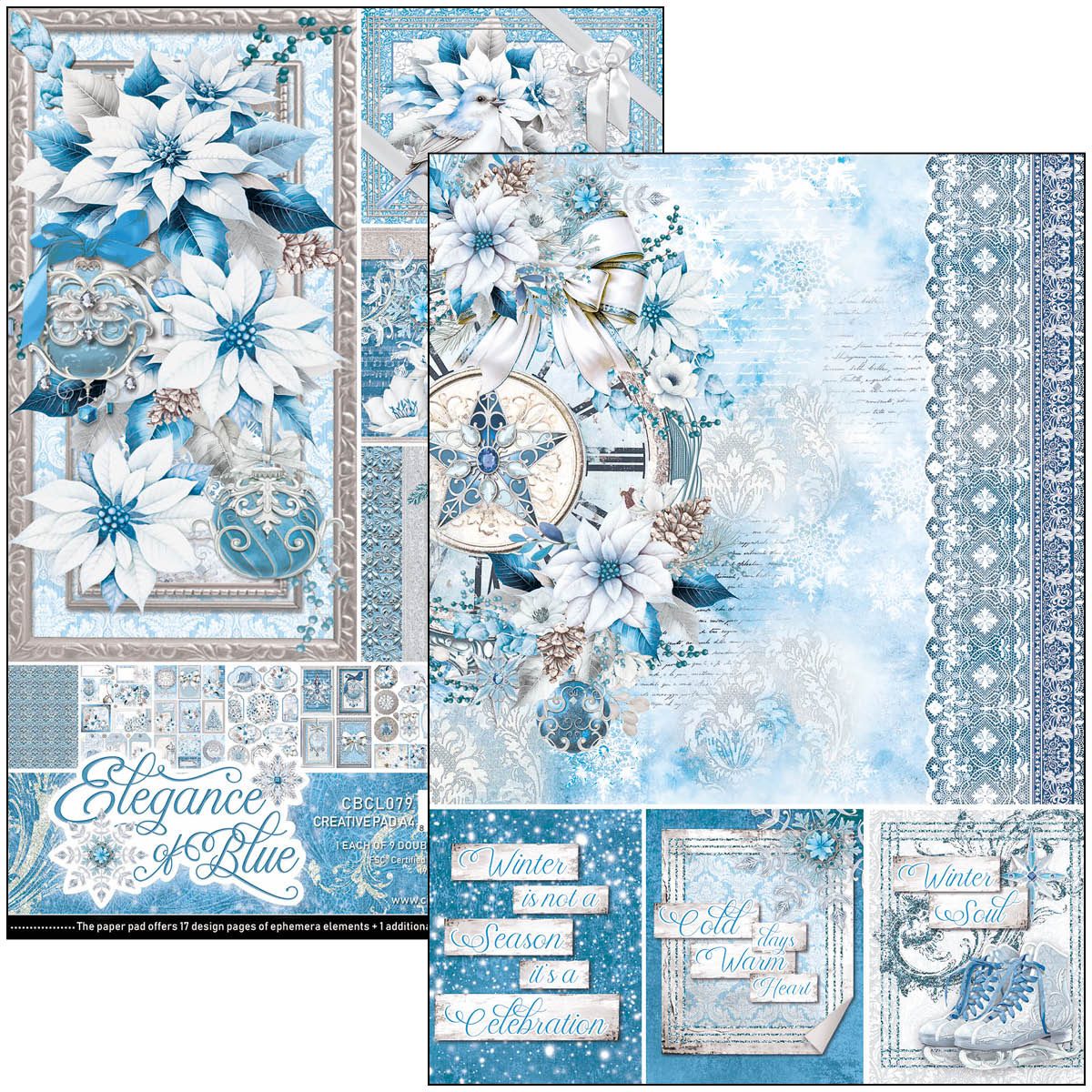 Paperit askarteluun A4 Elegance of Blue | Ciao Bella