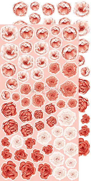 Paperikko Basic Flowers Set 10 Red 15x30 cm | Craft O'Clock