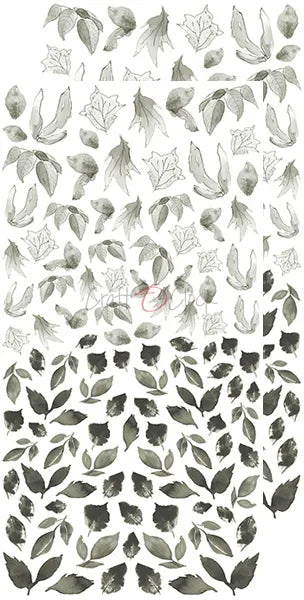 Paperikko Basic Leaves Set 2 Gray 15x30 cm | Craft O'Clock