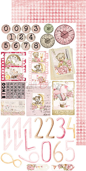 Paper bag Oh, Girl Extras papers Baby's First Year 15 x30 cm | Craft O'Clock