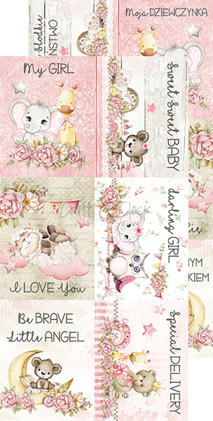 Paper bag Oh, Girl Extras papers Baby's First Year 15 x30 cm | Craft O'Clock