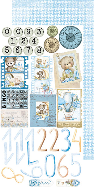 Paper bag Oh, Boy Extras papers Baby's First Year 15 x30 cm | Craft O'Clock