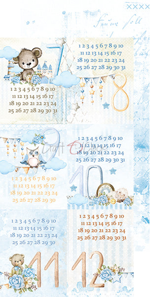 Paper bag Oh, Boy Extras papers Baby's First Year 15 x30 cm | Craft O'Clock