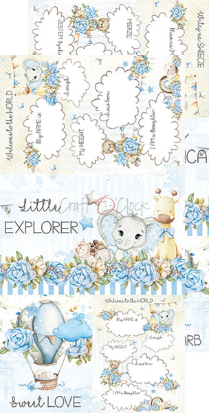 Paper bag Oh, Boy Extras papers Baby's First Year 15 x30 cm | Craft O'Clock