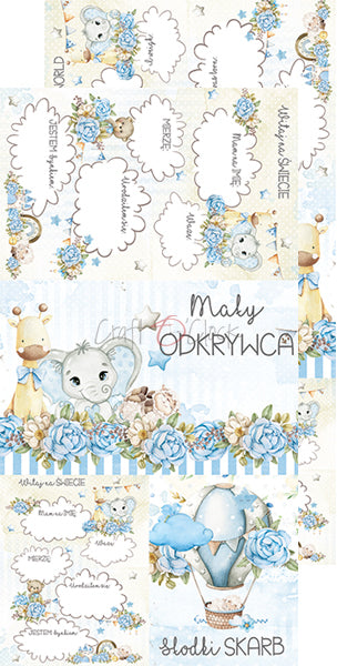 Paper bag Oh, Boy Extras papers Baby's First Year 15 x30 cm | Craft O'Clock