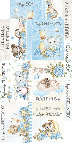 Paper bag Oh, Boy Extras papers Baby's First Year 15 x30 cm | Craft O'Clock