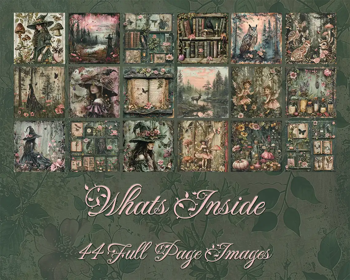 Paper notebook Forest Witch 15 x 18 | Scrapbook Resource Co