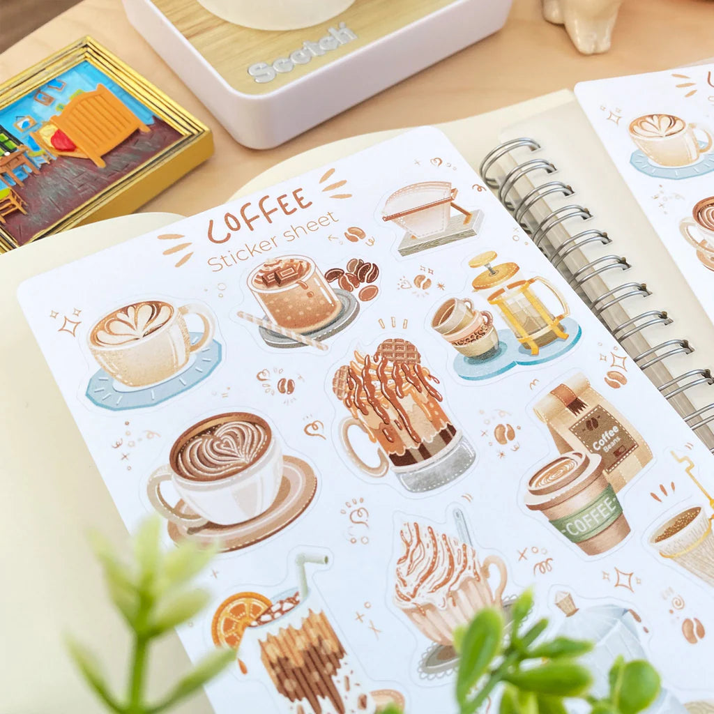 Sticker sheet Lovely Morning Coffee | LETTOO'n