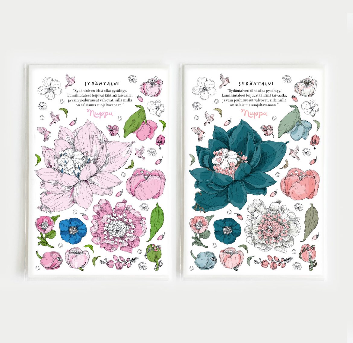 Sticker sheet Heart of Winter, 2 sheets | Nuppu Print