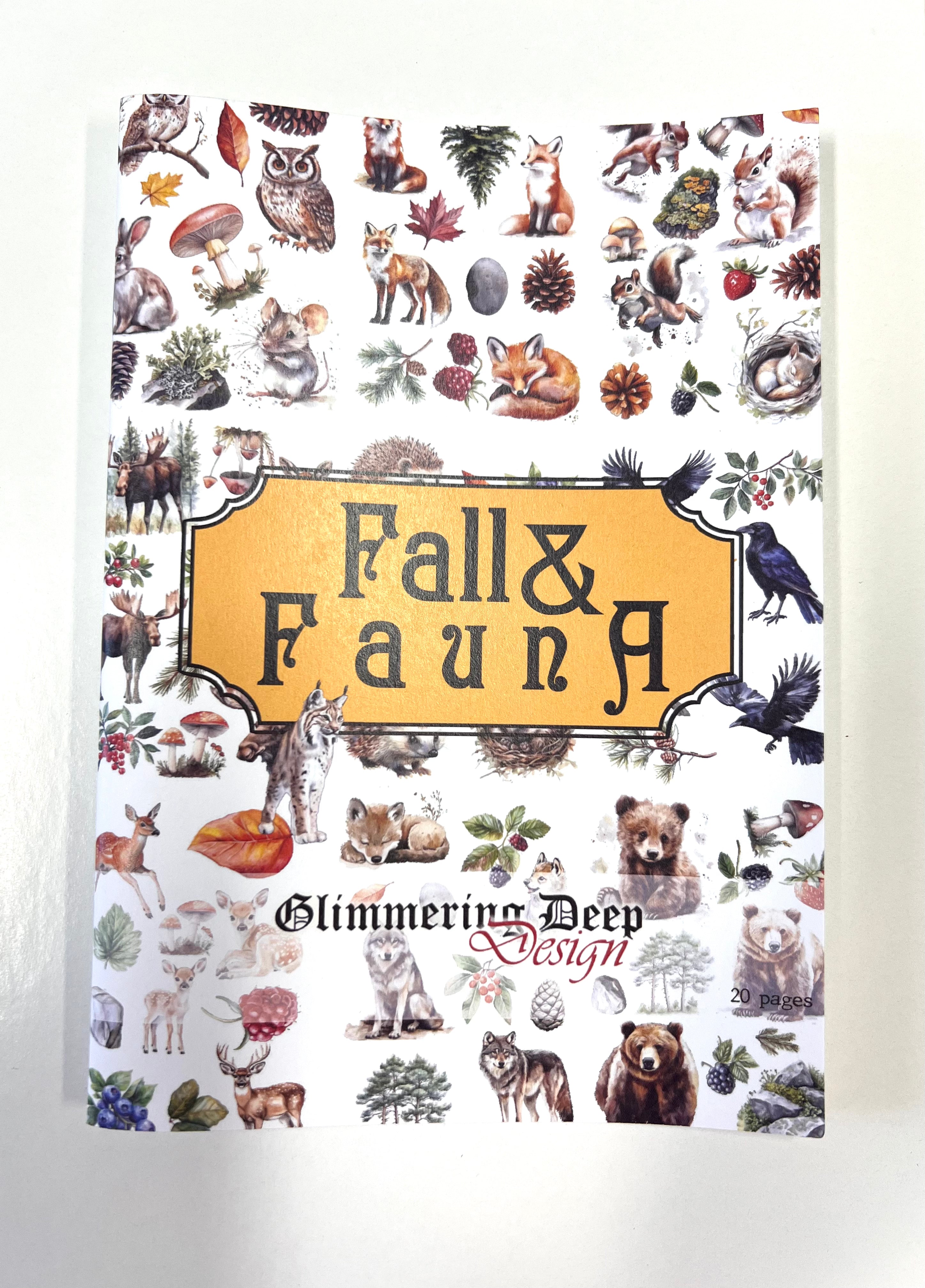 Askartelukirja Fall & Fauna A5 | Glimmering Deep