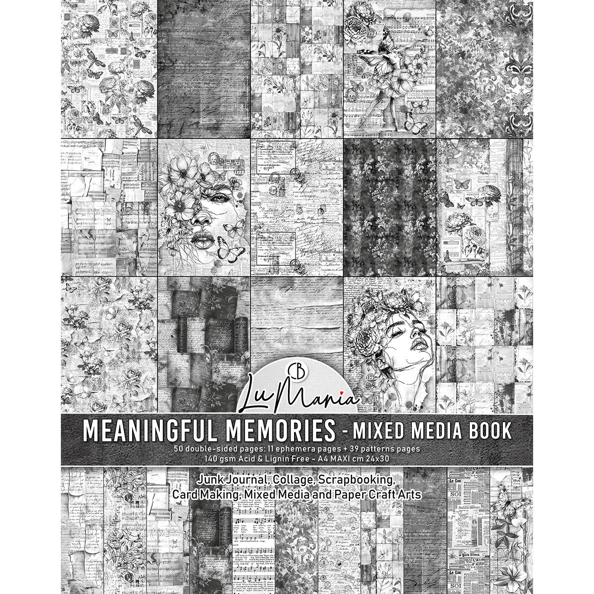 Askartelukirja A4 Mixed Media Book - Meaningful Memories | Ciao Bella