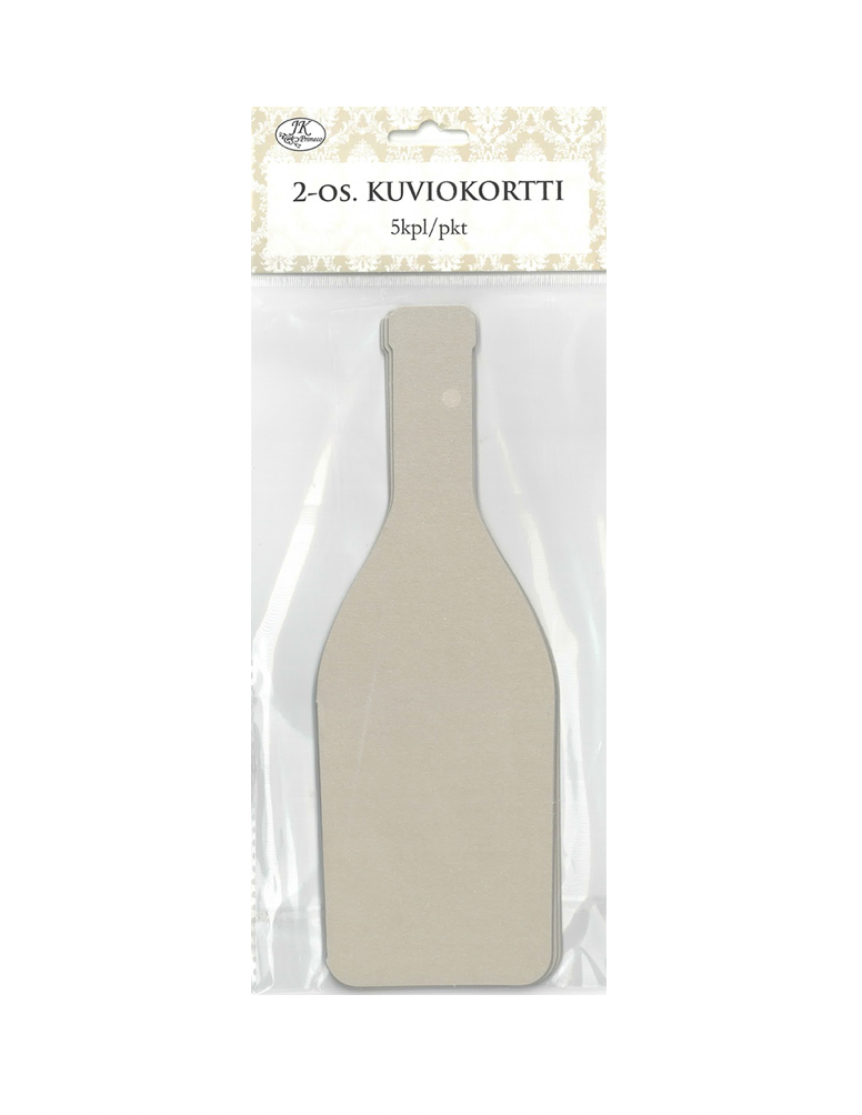 Bottle card pearl champagne 5pcs | JK Primeco
