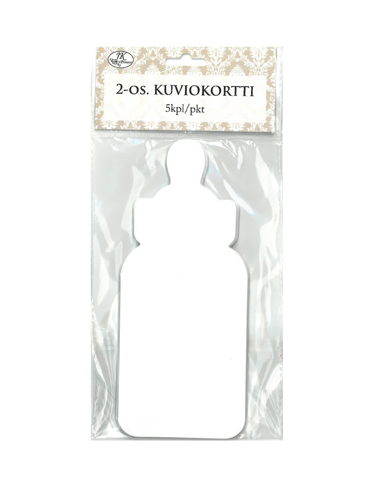 Baby bottle card white 5pcs | JK Primeco