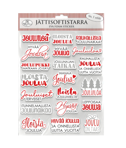 Tarra-arkki Jättisoftistarra Joulutekstit | JK Primeco
