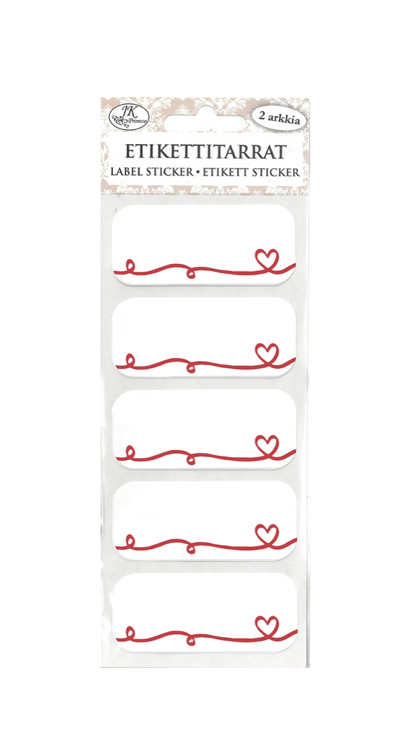 Label sticker narrow Frame white 2 sheets | JK Primeco