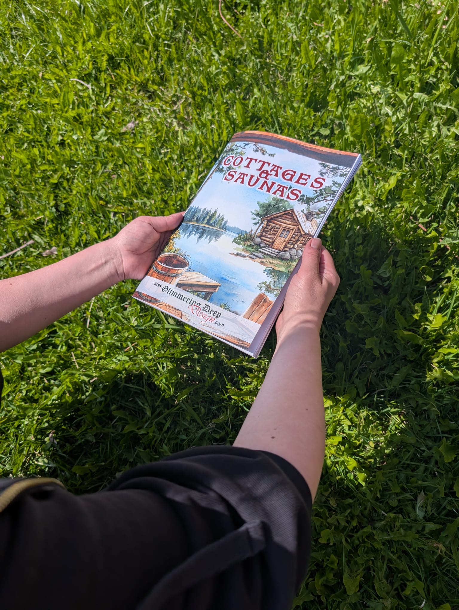 Askartelukirja Cottages & Saunas A4 | Glimmering Deep