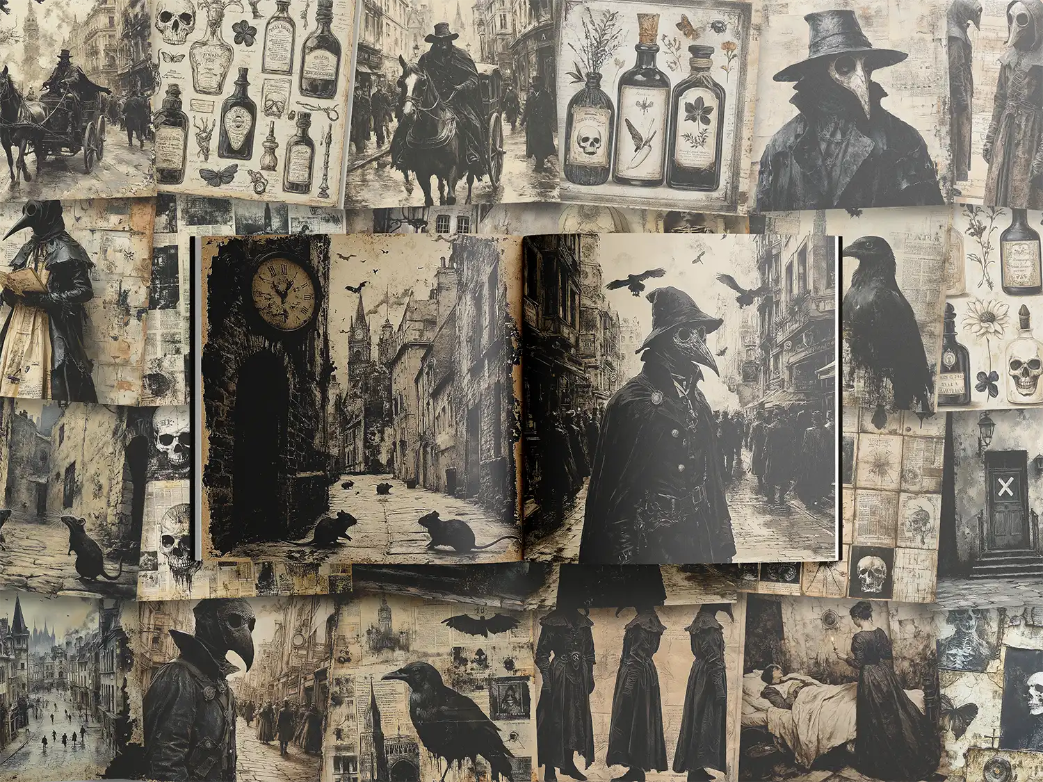 Paper pad The Plague Doctor 15 x 18 | Scrapbook Resource Co