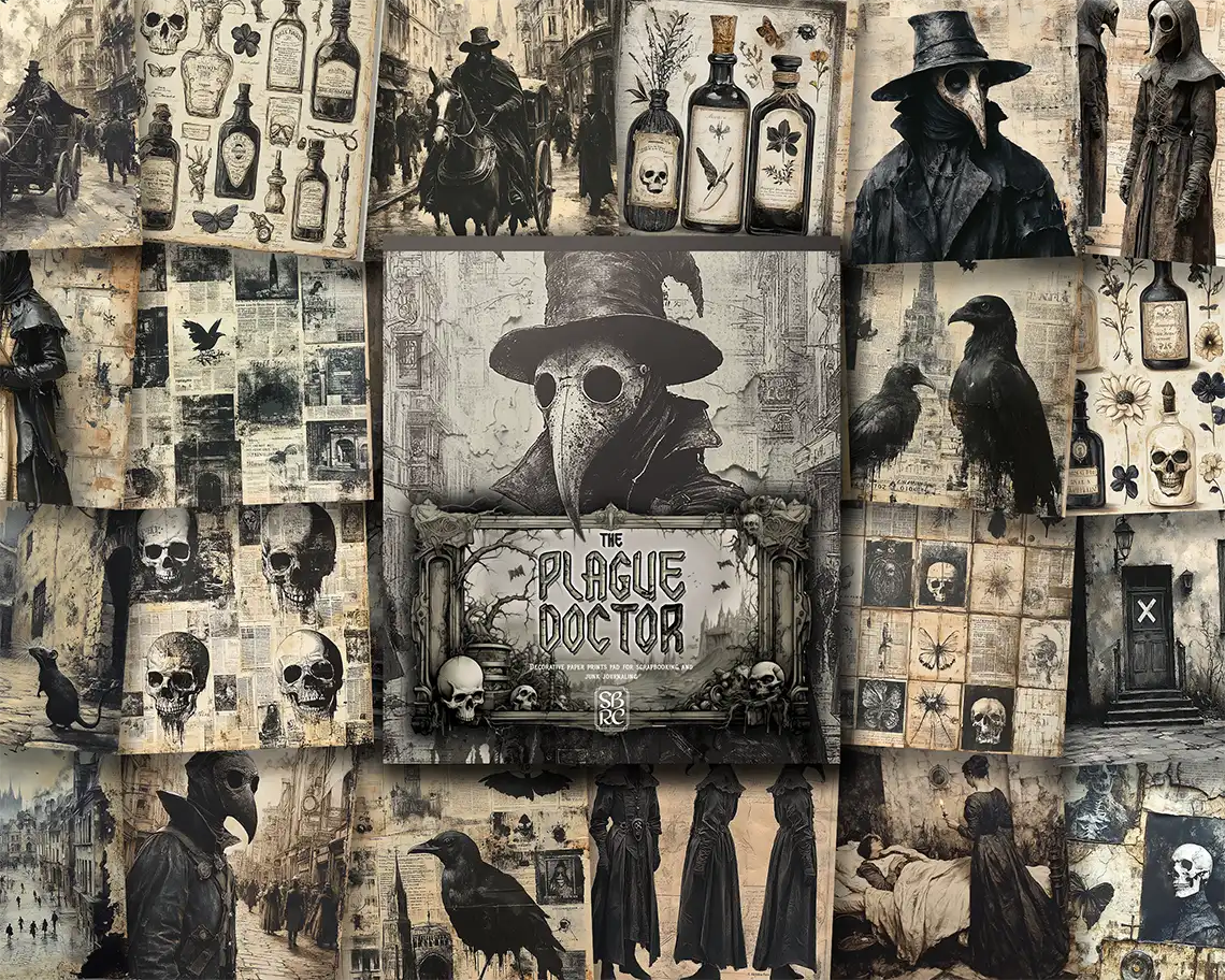 Paper pad The Plague Doctor 15 x 18 | Scrapbook Resource Co